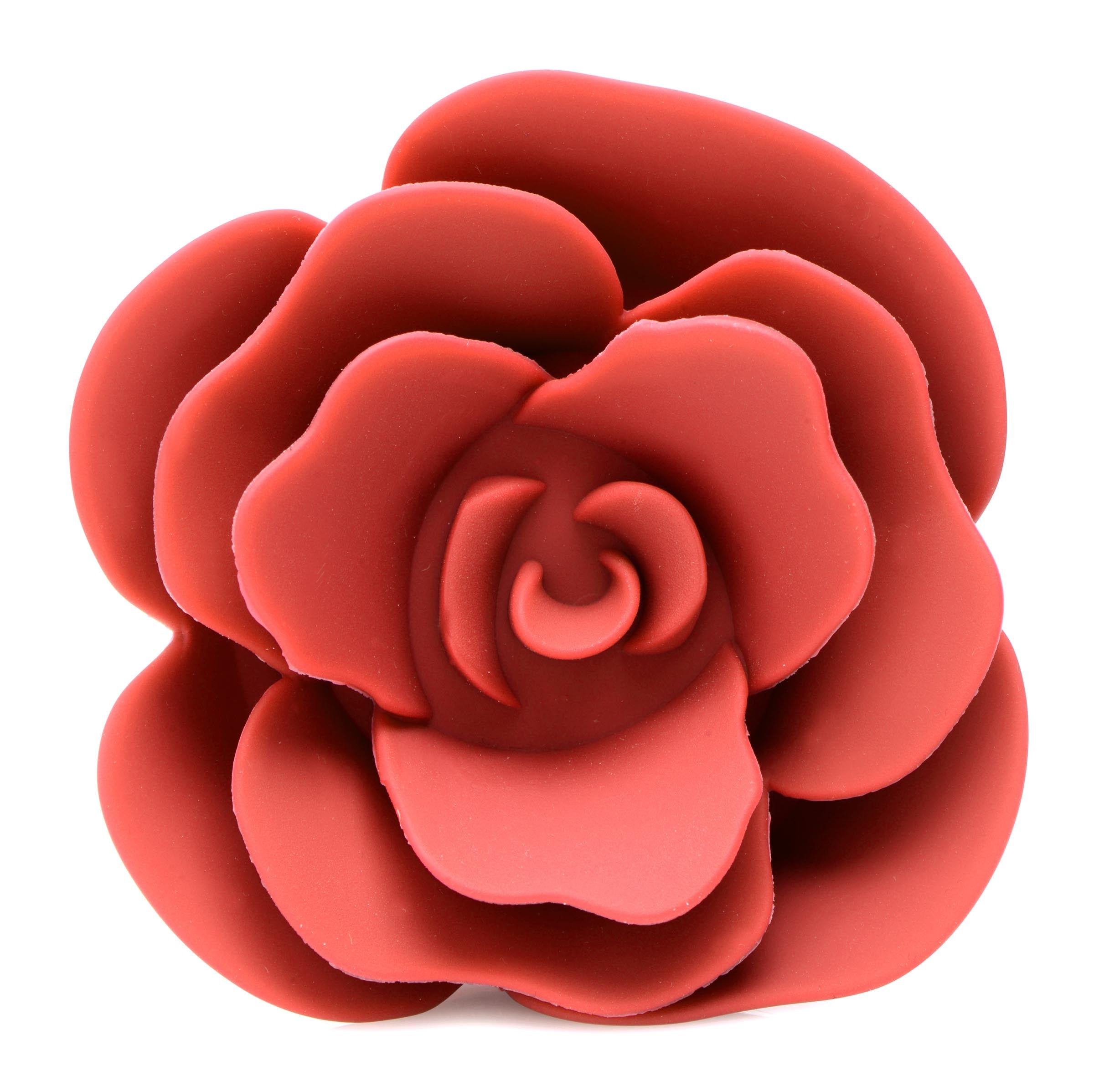 Master Series Booty Bloom Silicone Rose Anal Plug - Small Red
