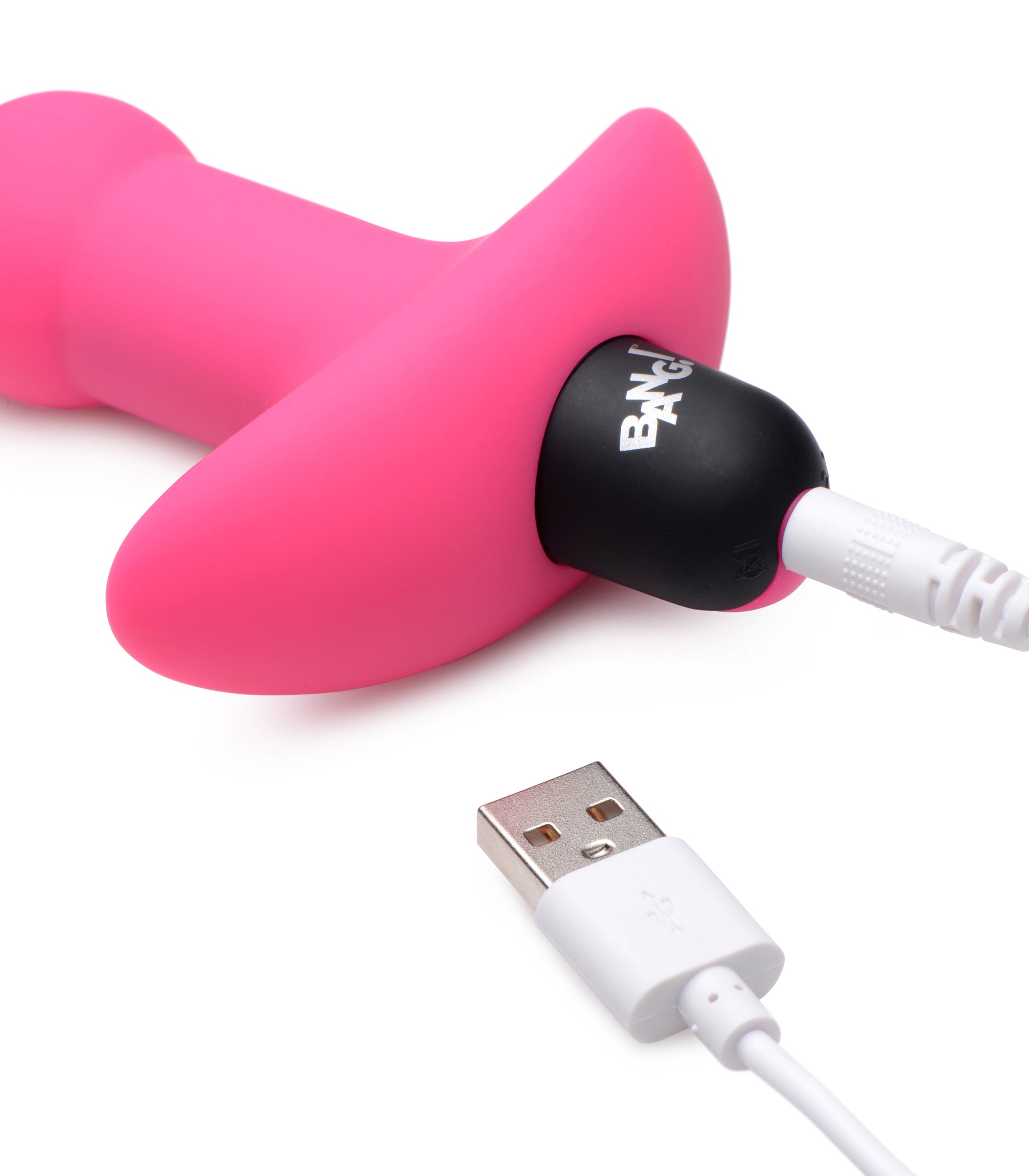 Bang! Remote Control Vibrating Silicone Anal Beads - Black Pink