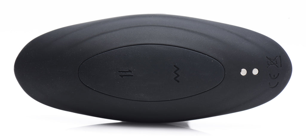 Thunderplugs Vibrating and Thrusting Remote Control Silicone Anal Plug Black