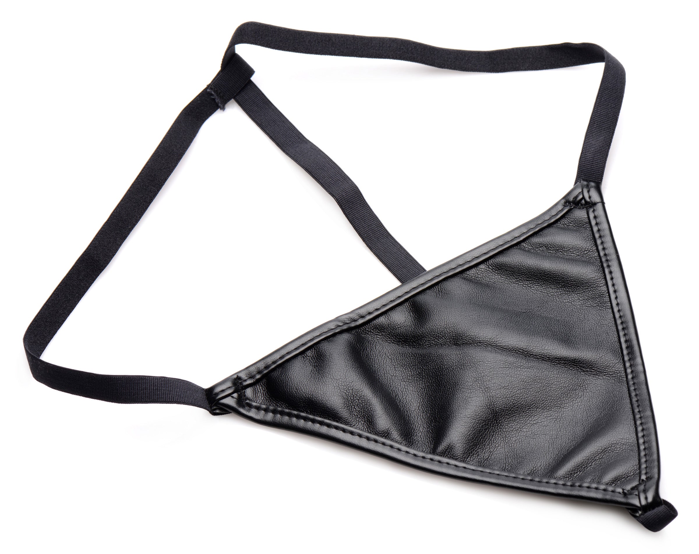 Strict Lace-up Corset and Thong - Large Black