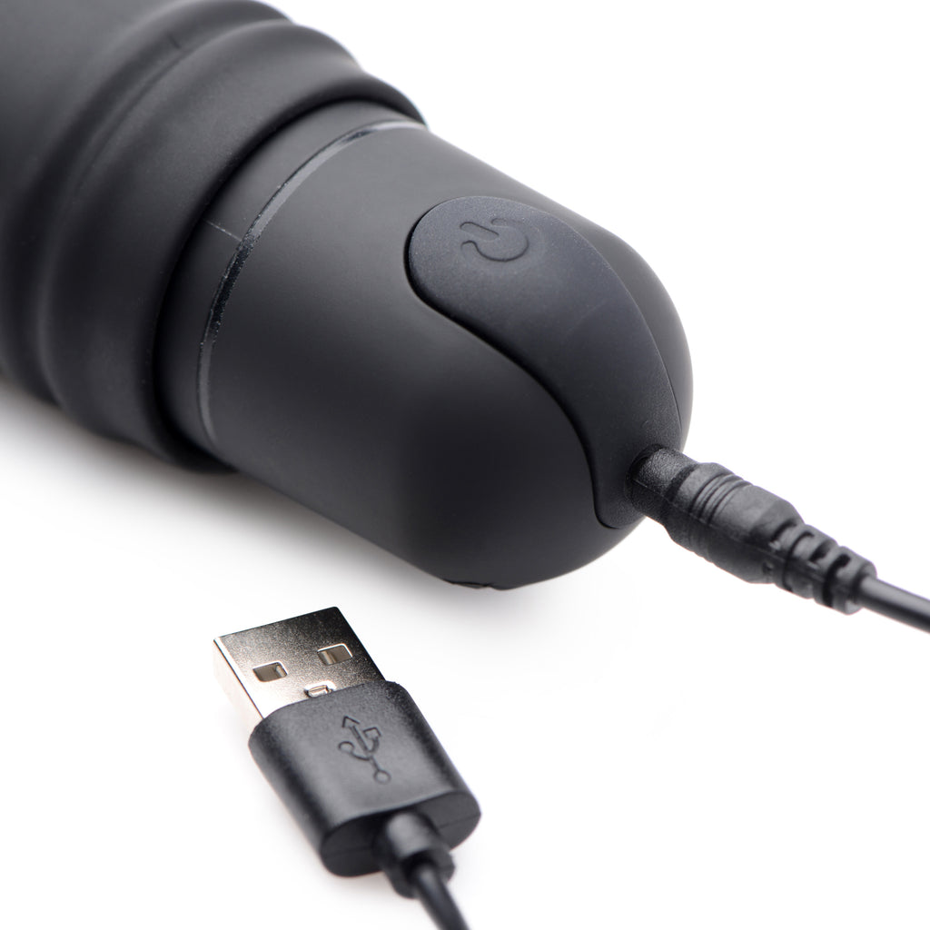 Bang! XL Silicone Bullet and Swirl Sleeve Black