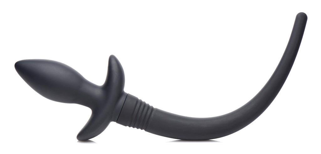 Tailz Remote Control Wagging and Vibrating Puppy Tail Anal Plug Black