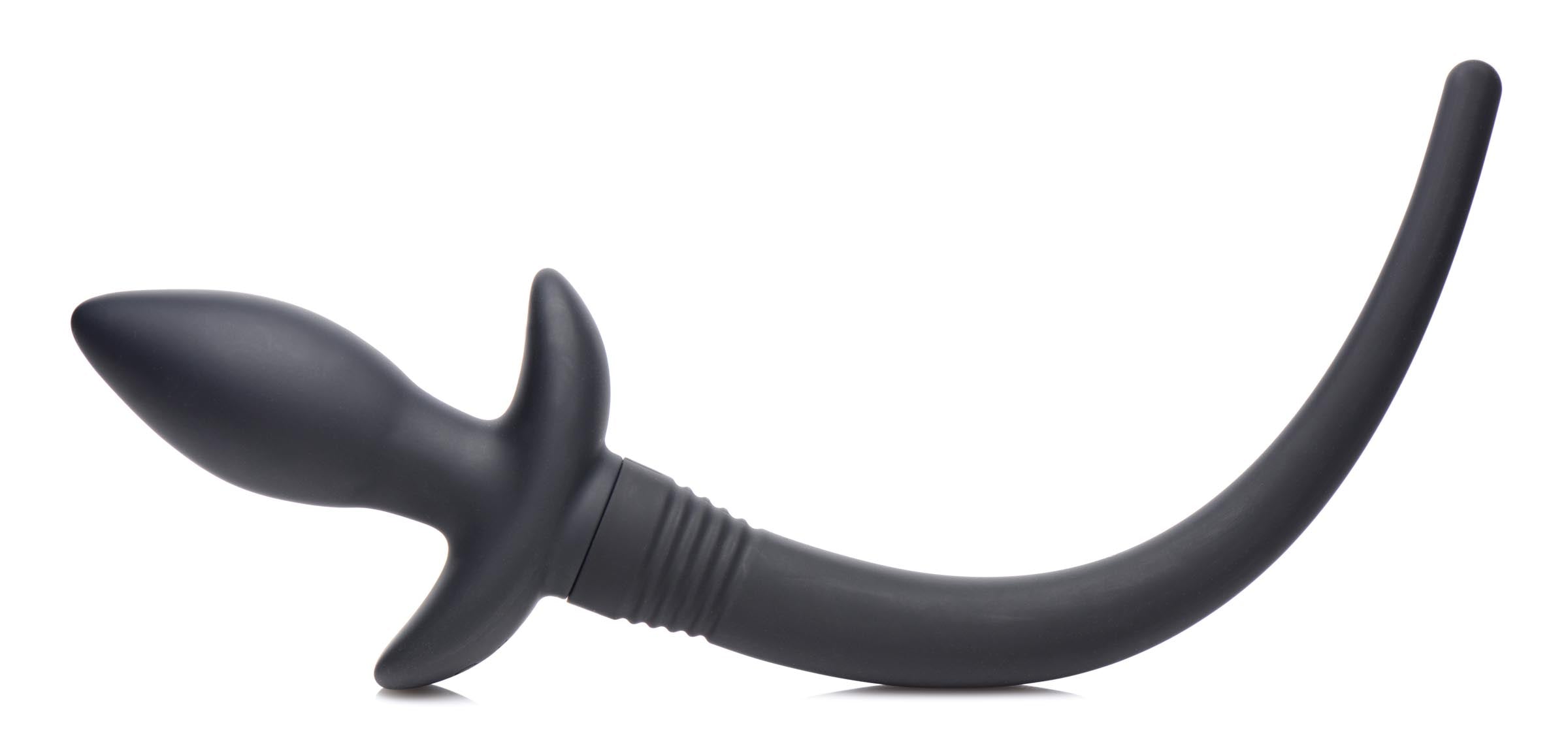 Tailz Remote Control Wagging and Vibrating Puppy Tail Anal Plug Black