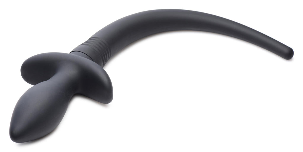 Tailz Remote Control Wagging and Vibrating Puppy Tail Anal Plug Black