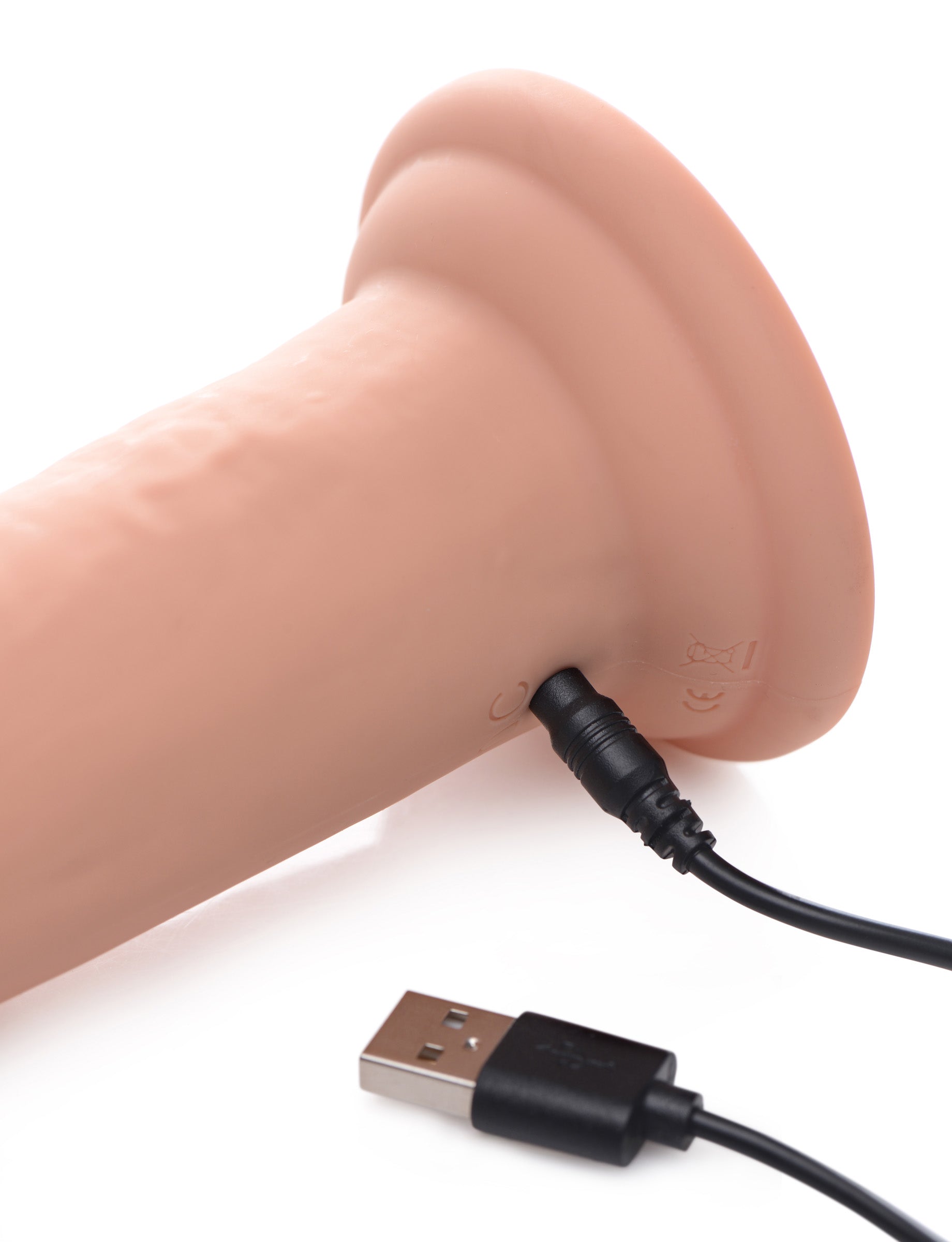 Swell 7X Inflatable and Vibrating Remote Control Silicone Dildo - 8.5 Inch Flesh