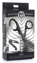 Master Series Snip Heavy Duty Bondage Scissors with Clip Black