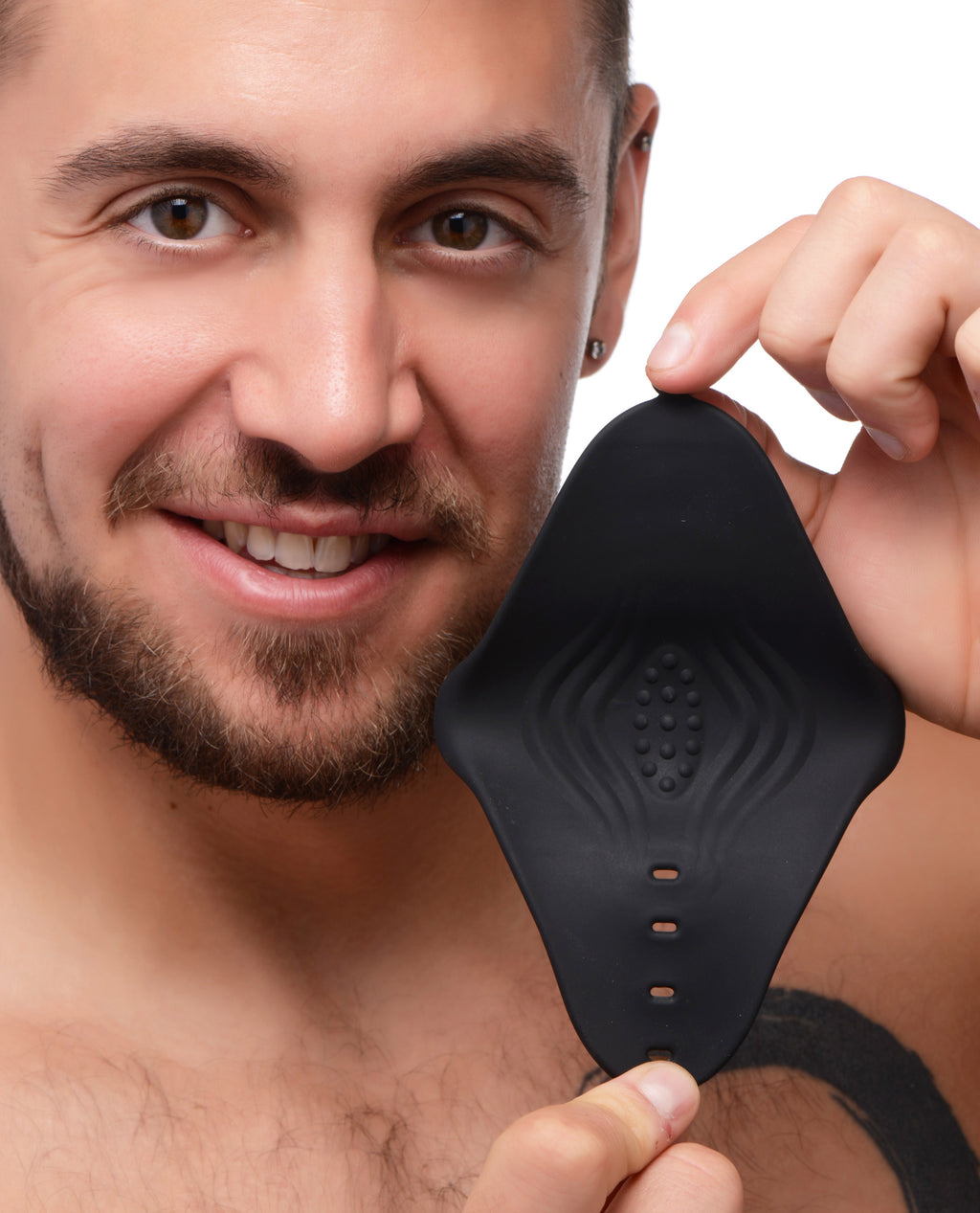 Trinity Men 10X Pleasure Stroke Vibrating Silicone Penis Sleeve Black