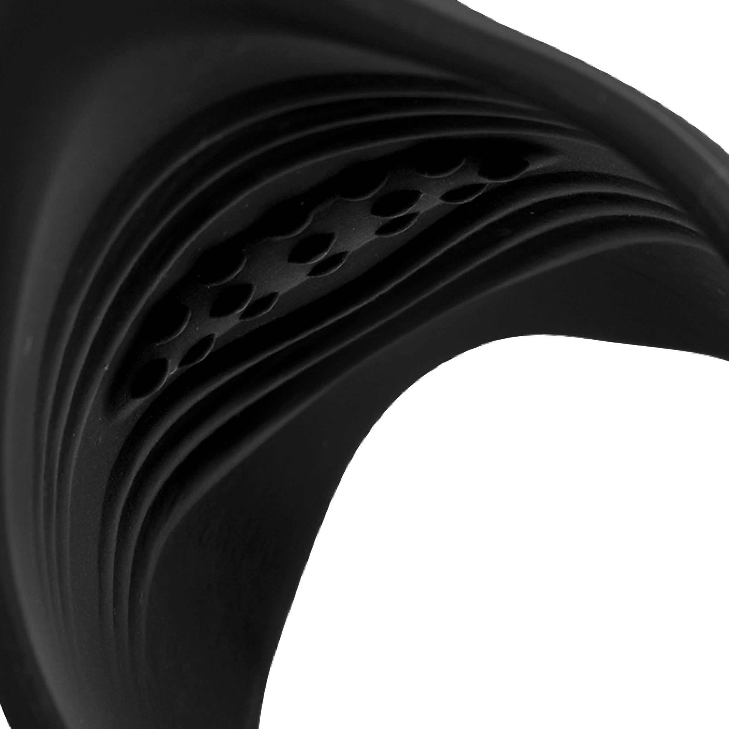 Trinity Men 10X Pleasure Stroke Vibrating Silicone Penis Sleeve Black