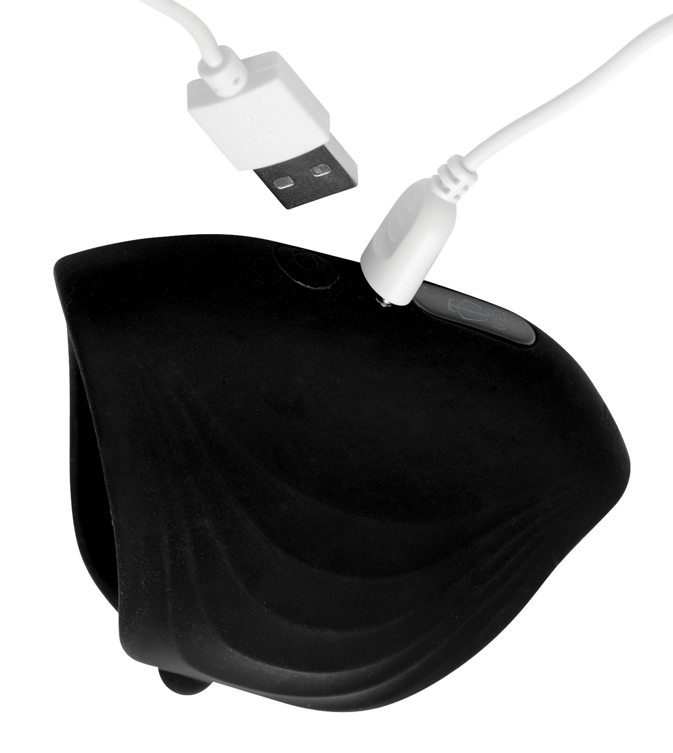 Trinity Men 10X Pleasure Stroke Vibrating Silicone Penis Sleeve Black