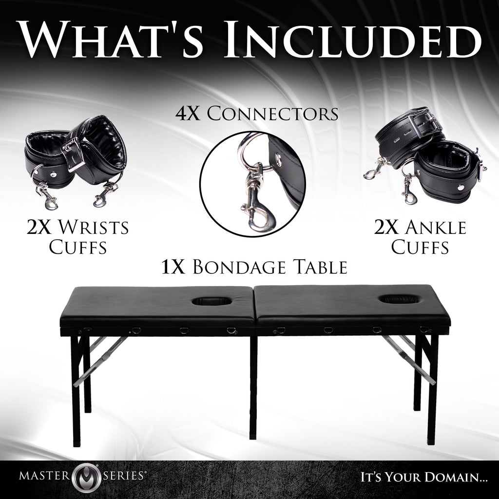 Master Series Extreme Bondage Table Black
