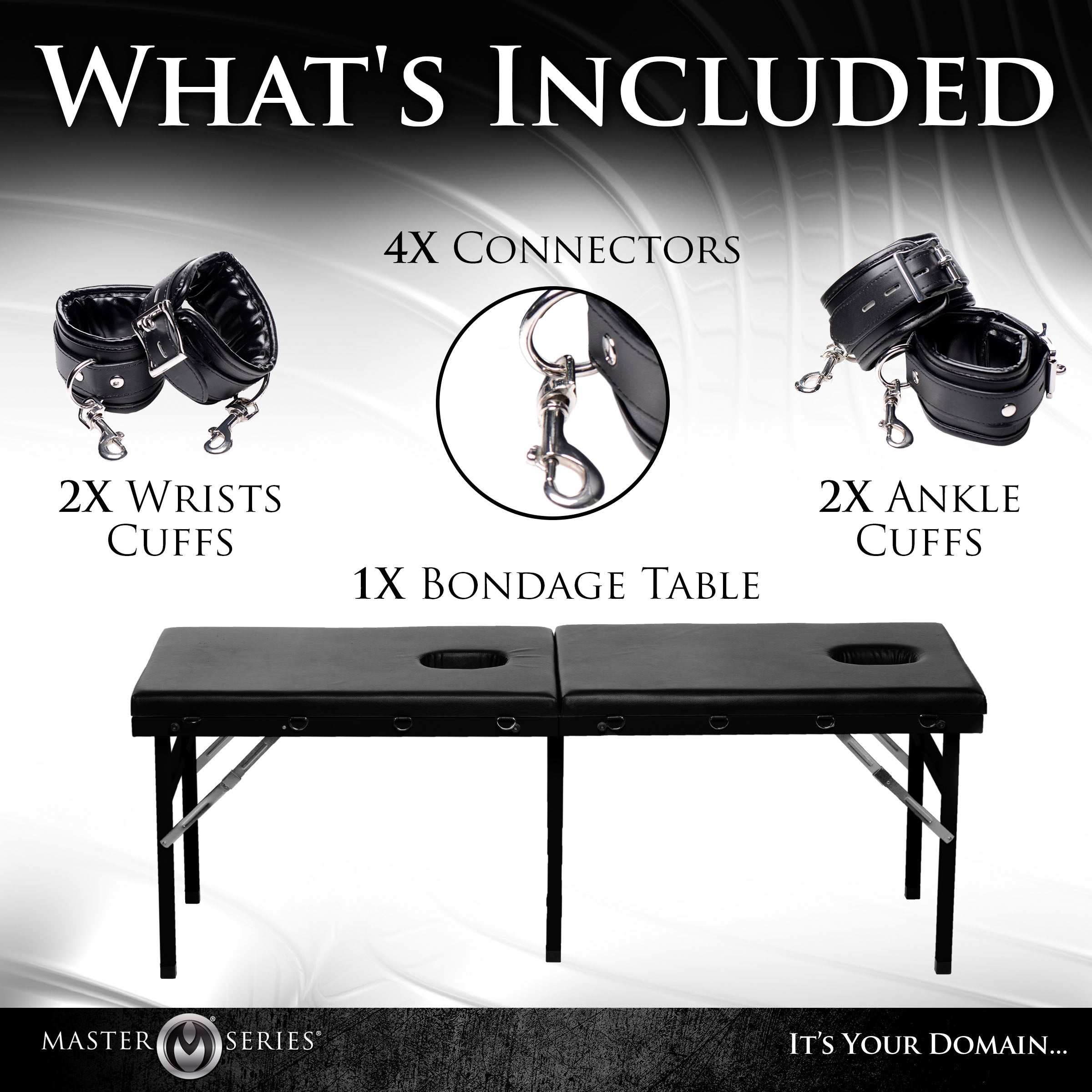 Master Series Extreme Bondage Table Black