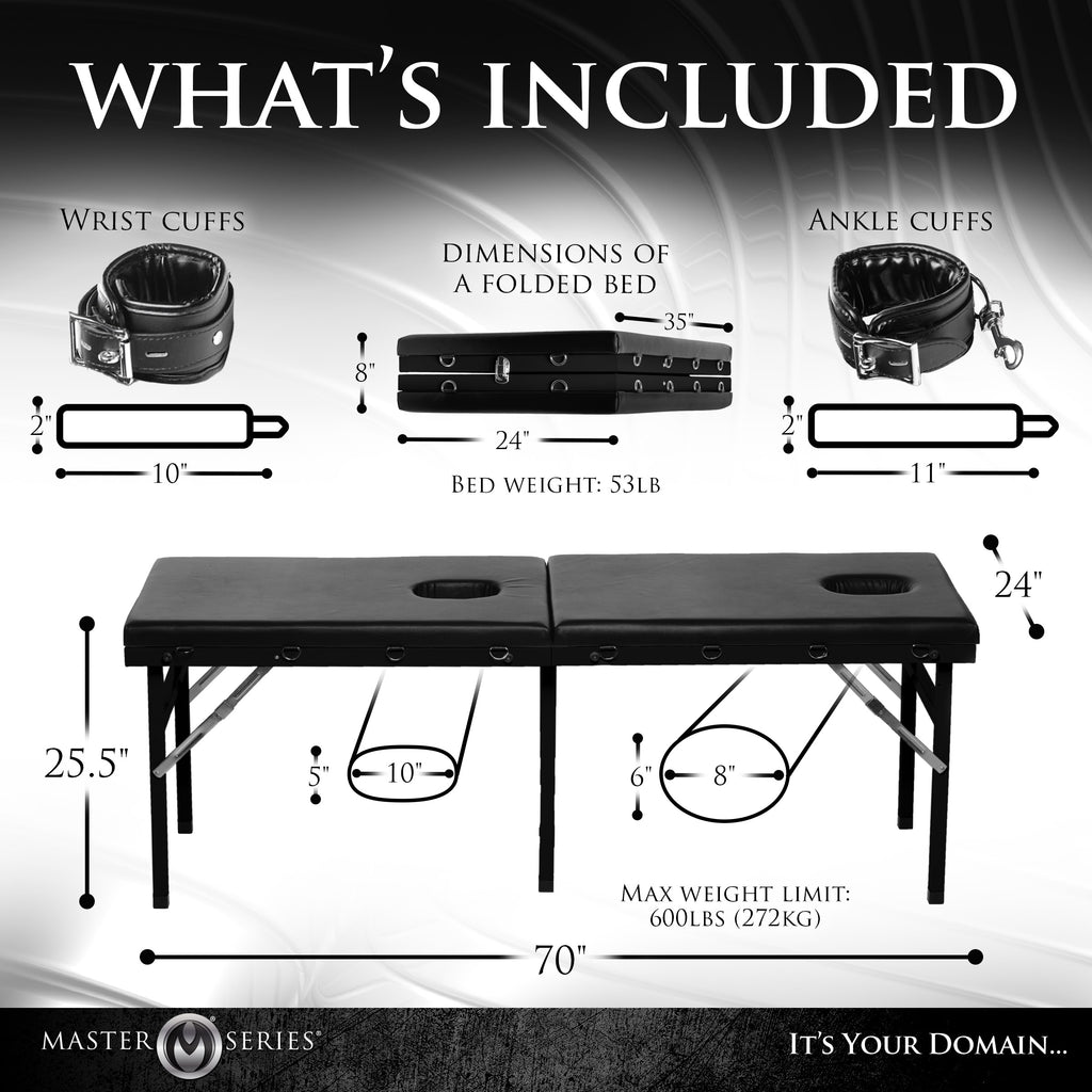 Master Series Extreme Bondage Table Black