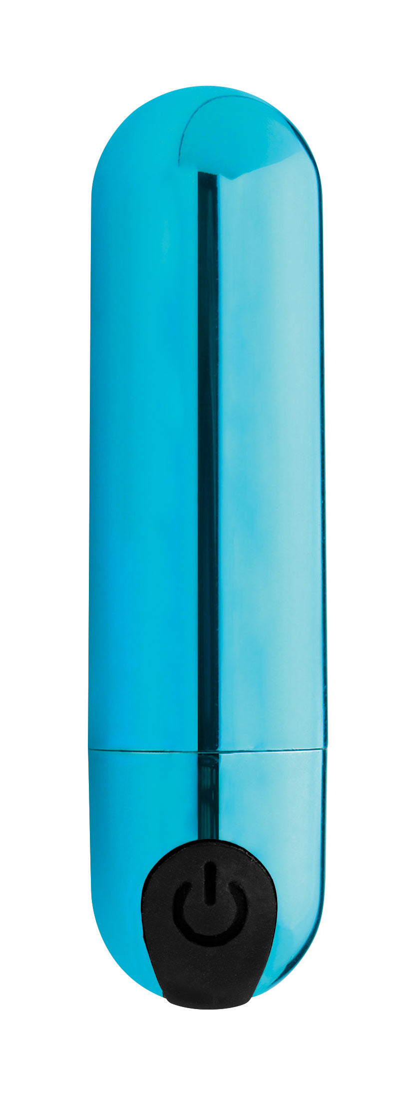 Bang! 10X Rechargeable Vibrating Metallic Bullet - Black Blue