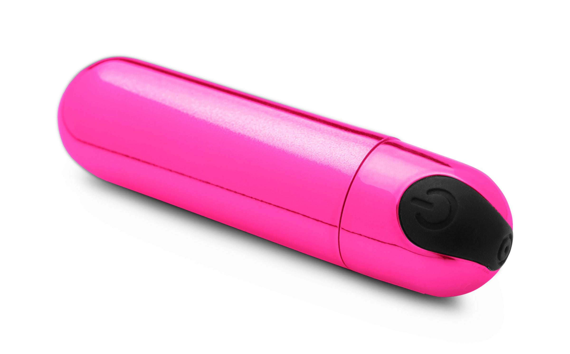 Bang! 10X Rechargeable Vibrating Metallic Bullet - Black Pink