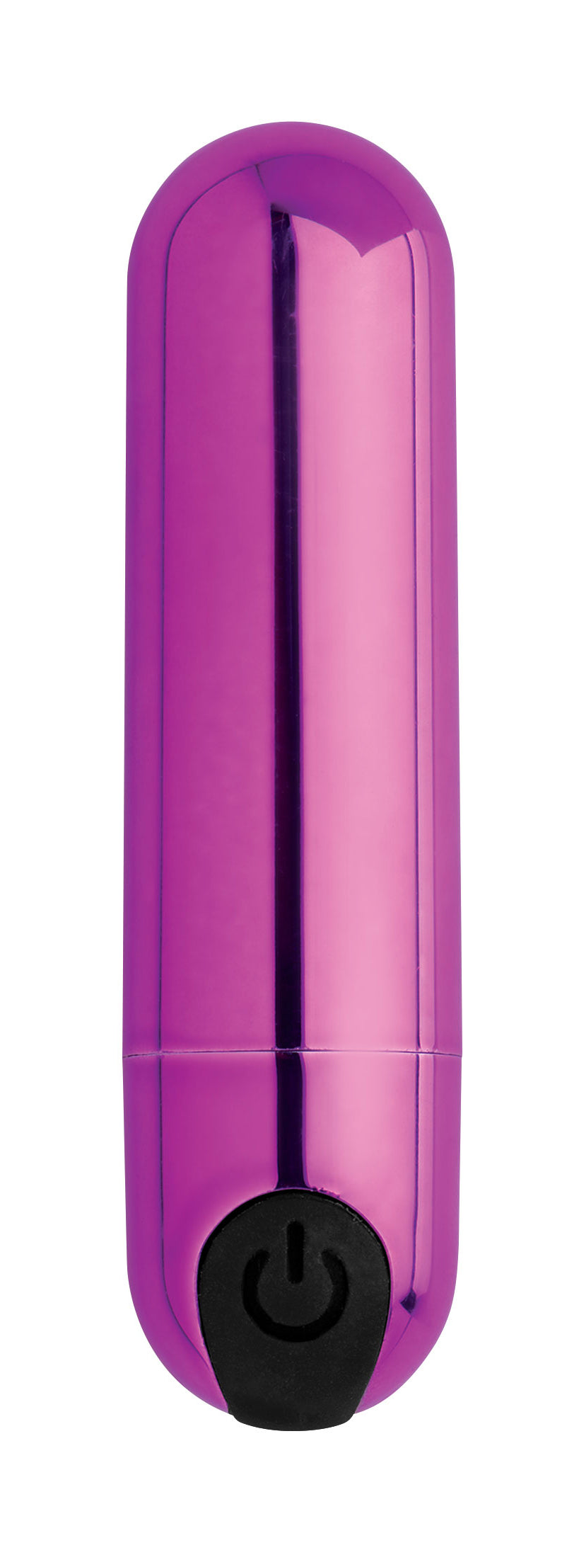 Bang! 10X Rechargeable Vibrating Metallic Bullet - Black Purple