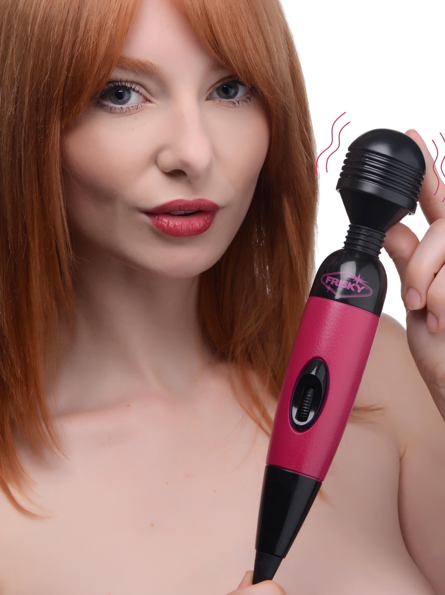 Frisky Playful Pleasure Multi-Speed Vibrating Wand - Pink Pink