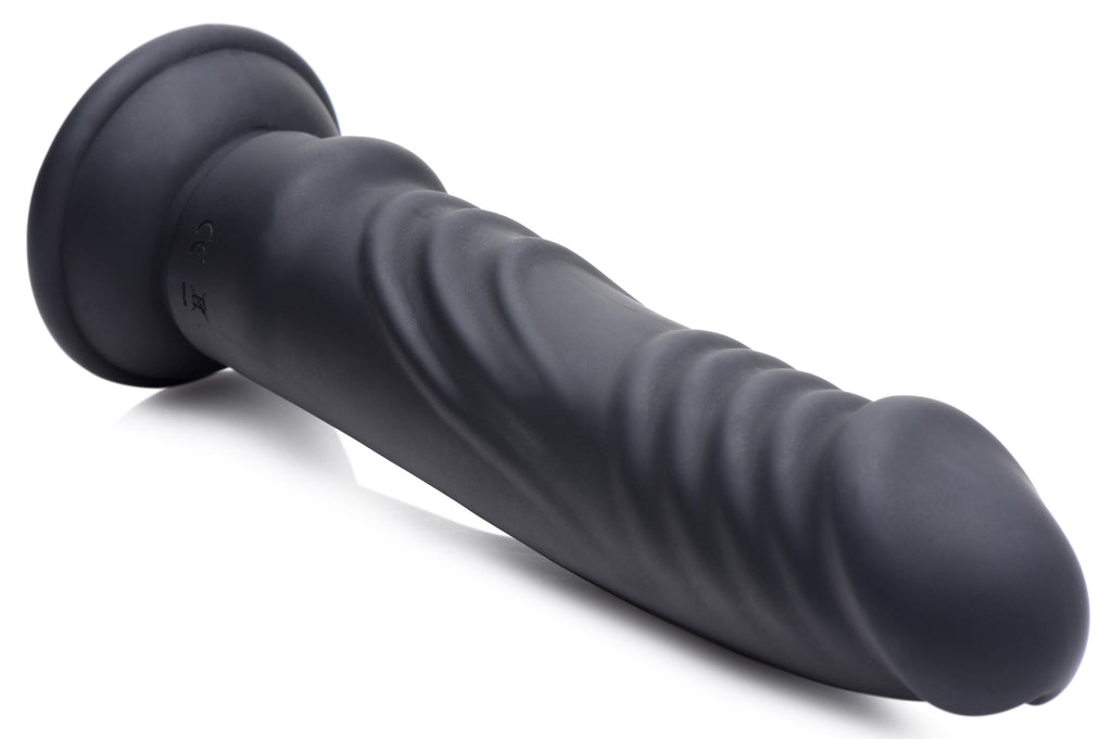 Zeus Electrosex E-Stim Pro 5x Vibrating Dildo with Remote Control Black