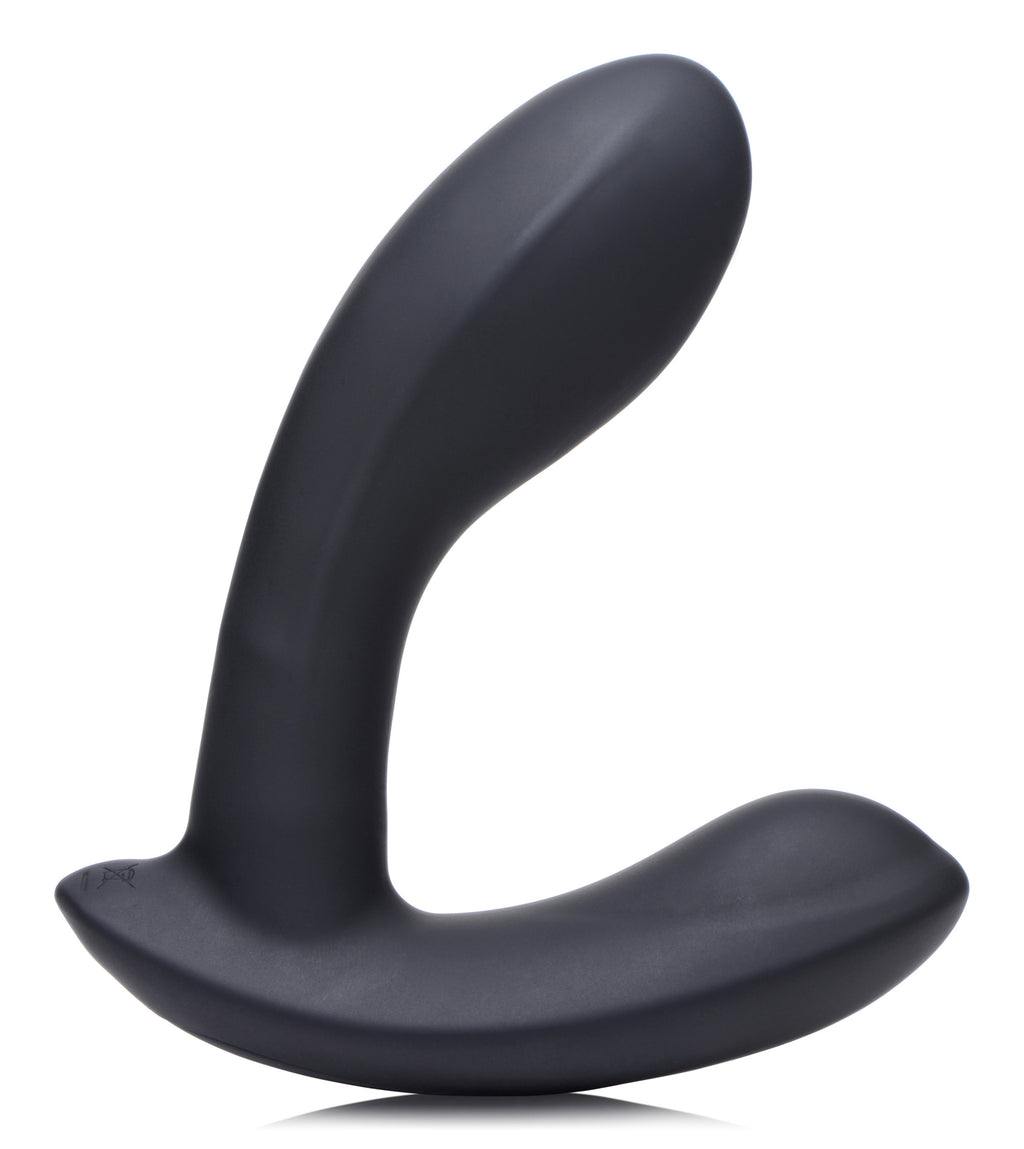 Zeus Electrosex E-Stim Pro Silicone Vibrating Prostate Massager with Remote Control Black