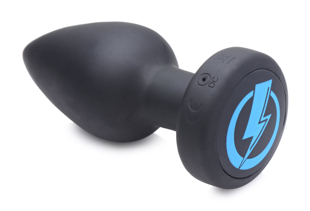 Zeus Electrosex E-Stim Pro Silicone Vibrating Anal Plug with Remote Control Black