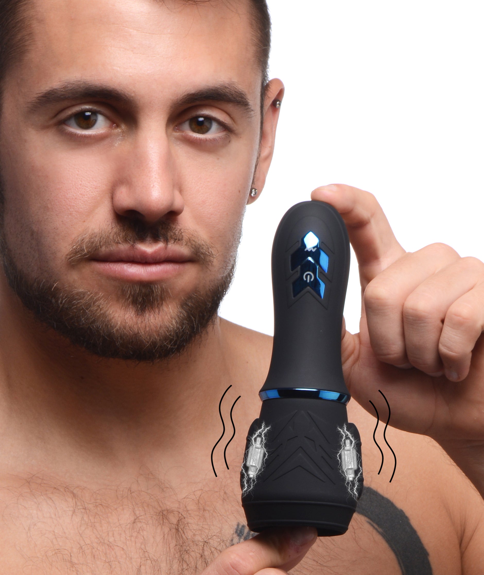 Trinity Men 10X Turbo Silicone Penis Head Pleaser Black