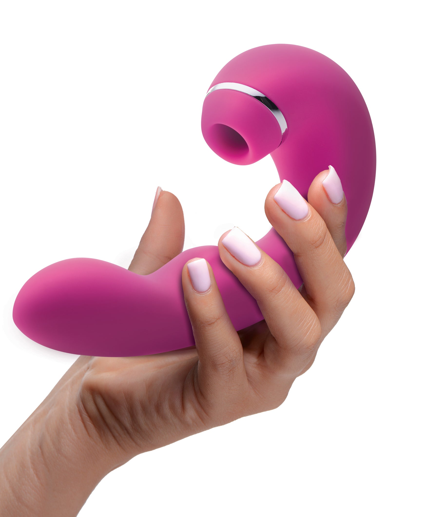 Shegasm Shegasm 5 Star 10X Tapping G-Spot Silicone Vibrator with Suction - Pink Pink