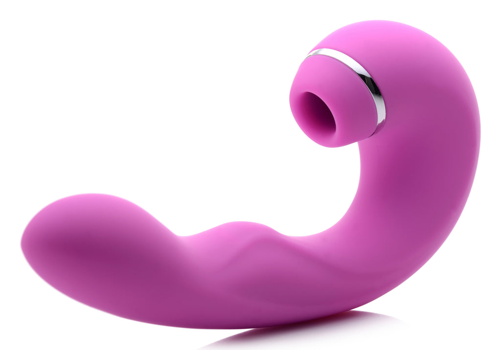 Shegasm Shegasm 5 Star 10X Tapping G-Spot Silicone Vibrator with Suction - Pink Pink
