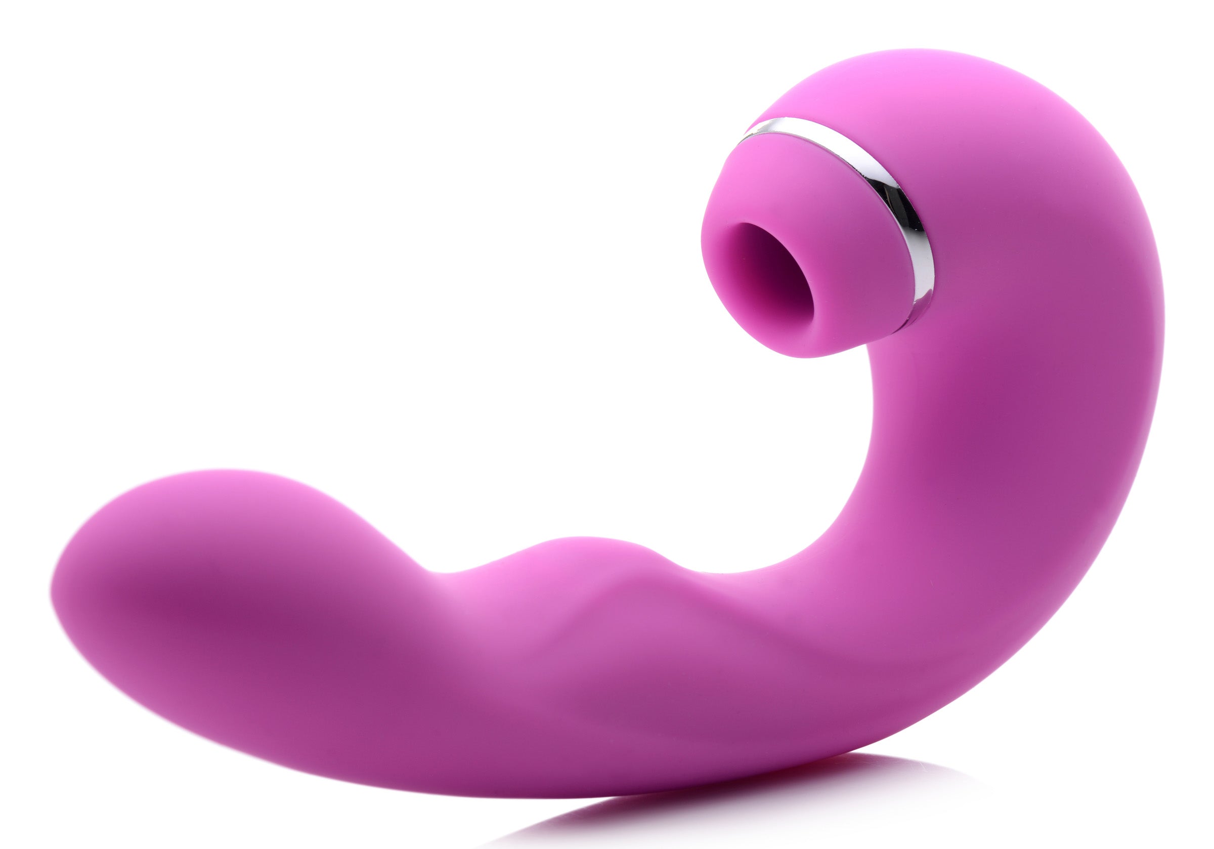 Shegasm Shegasm 5 Star 10X Tapping G-Spot Silicone Vibrator with Suction - Pink Pink