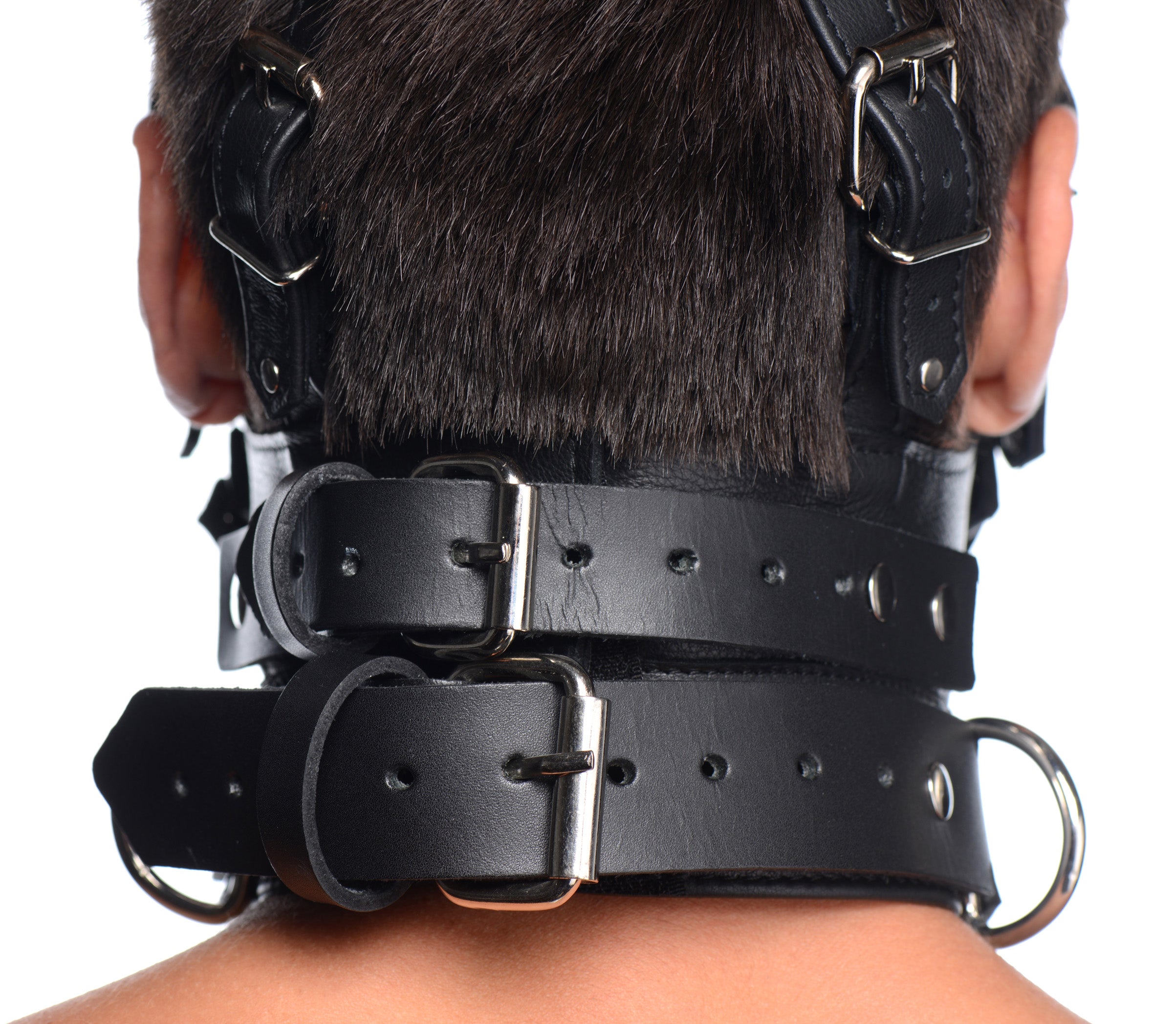 Strict Leather Leather Head Harness with Removeable Gag Black