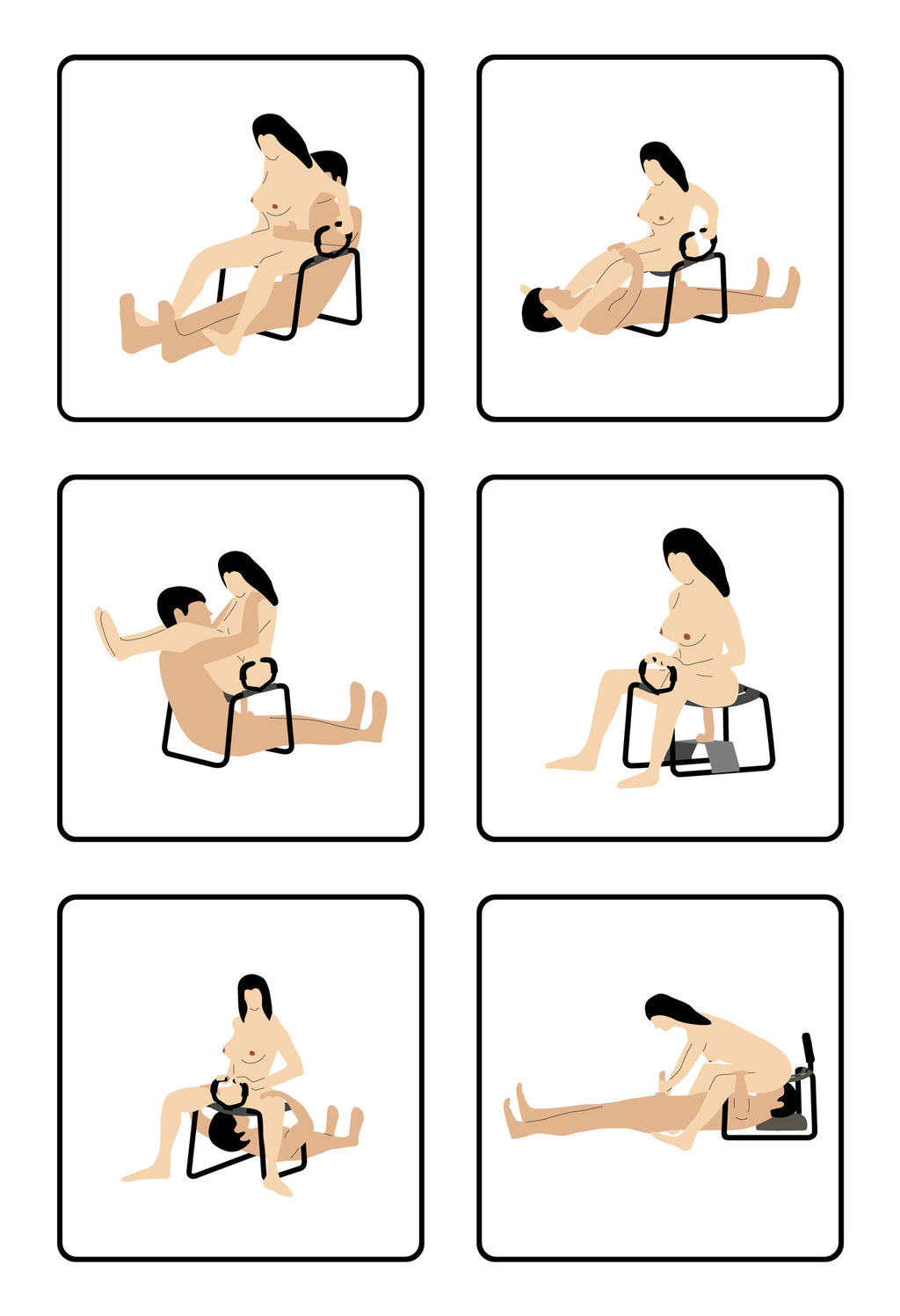 LoveBotz Bangin Bench EZ-Ride Sex Stool with Handles Black