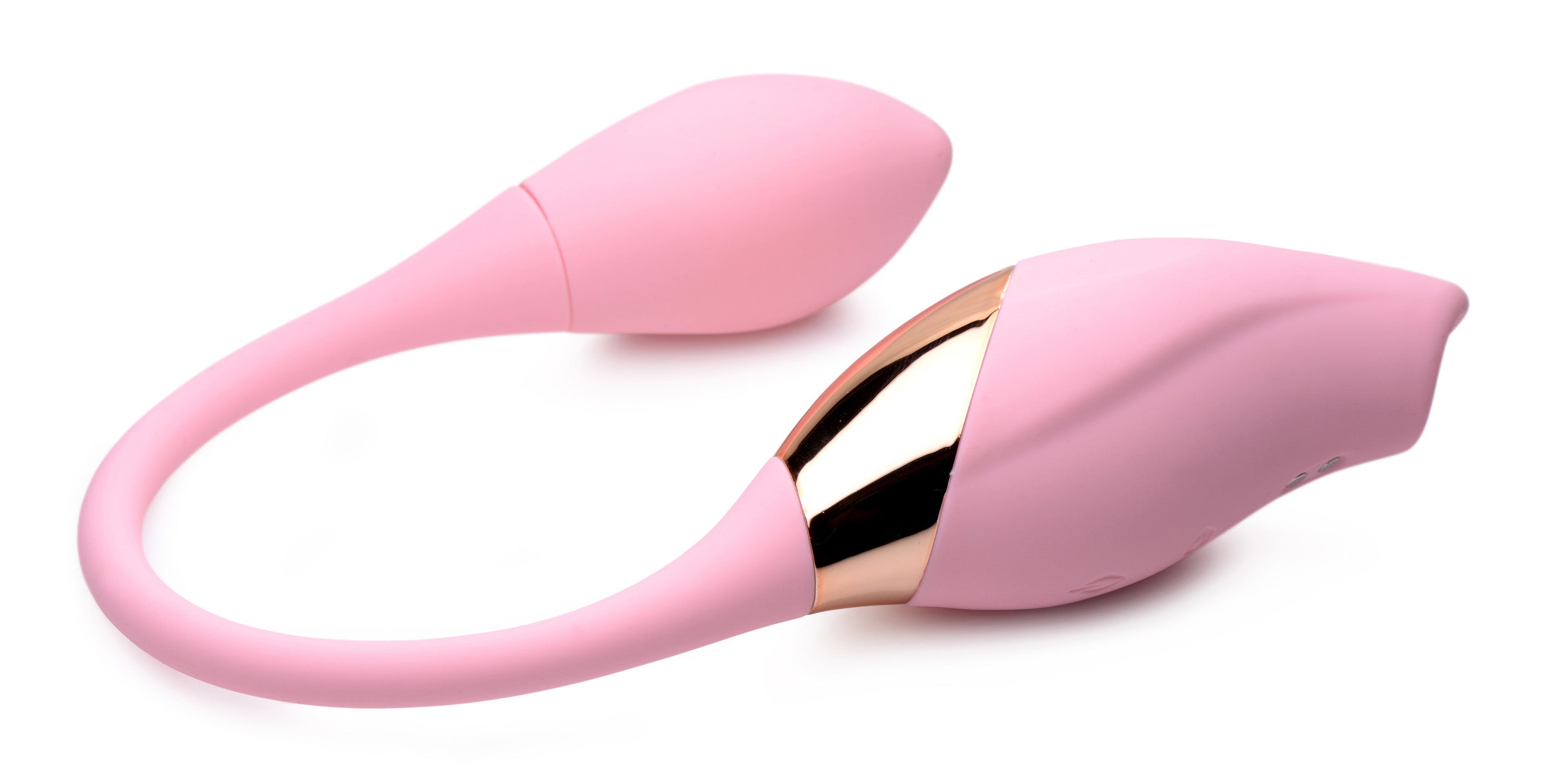 Shegasm Shegasm 8X Tandem Plus Silicone Suction Clitoral Stimulator and Egg Pink