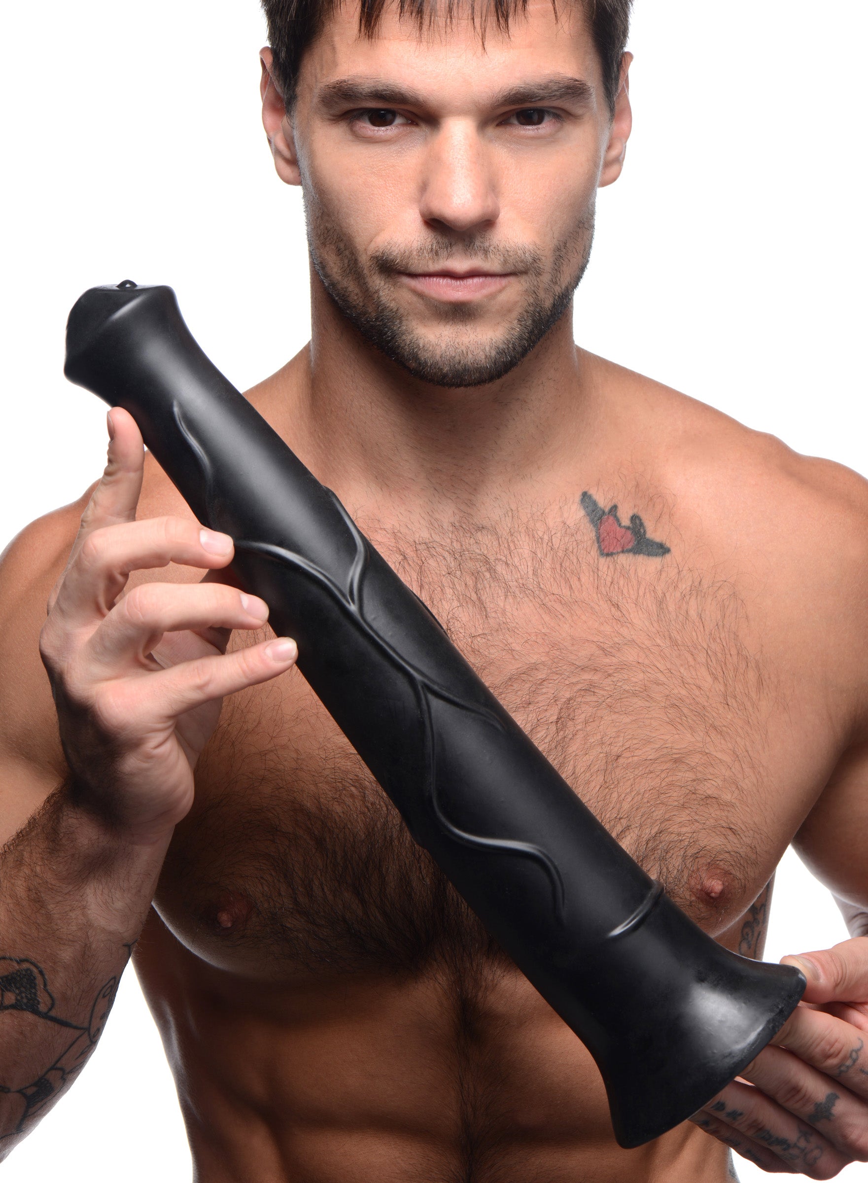Master Cock Pony Boy 17 Inch Horse Dildo Black