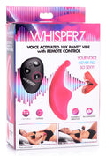 Whisperz Voice Activated 10X Silicone Panty Vibrator with Remote Control Pink