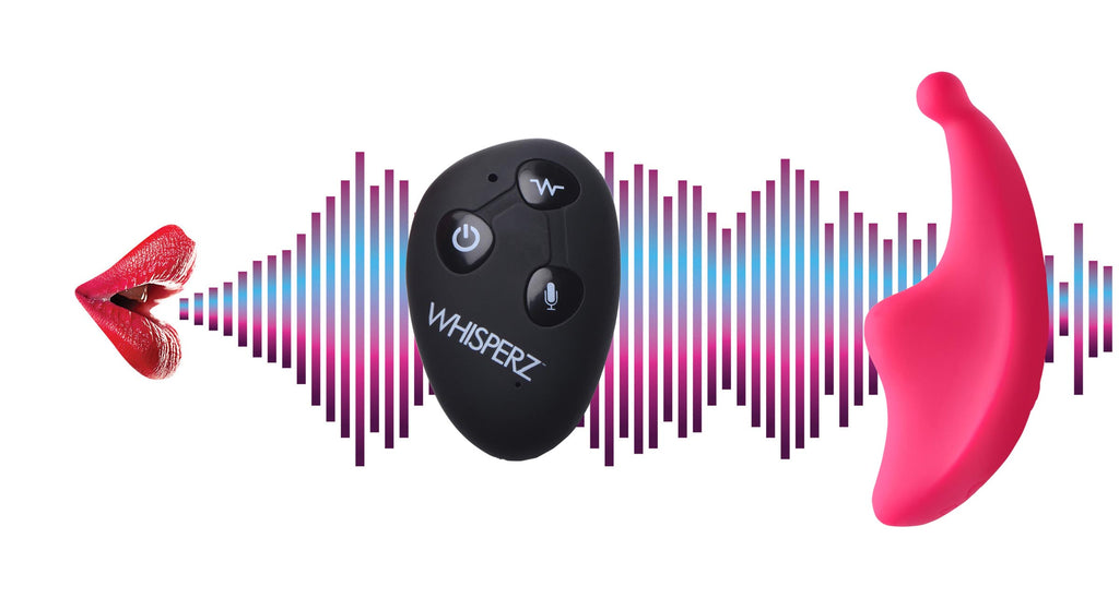 Whisperz Voice Activated 10X Silicone Panty Vibrator with Remote Control Pink