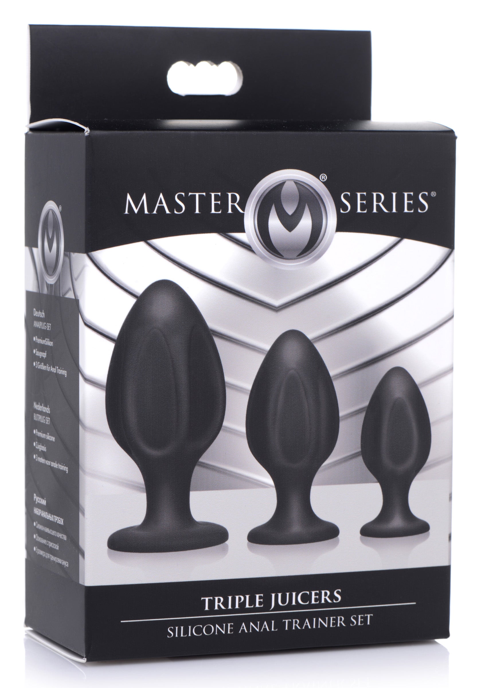 Master Series Triple Juicers Silicone Anal Trainer Set Black