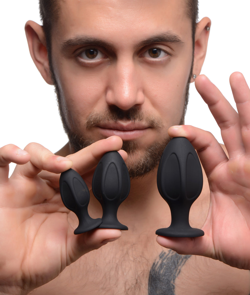 Master Series Triple Juicers Silicone Anal Trainer Set Black