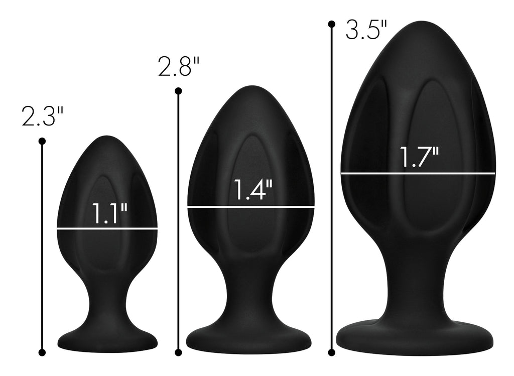 Master Series Triple Juicers Silicone Anal Trainer Set Black