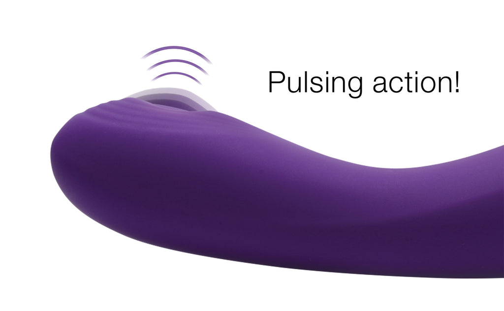 Inmi Pulsing G-spot Pinpoint Silicone Vibrator with Attachments Purple
