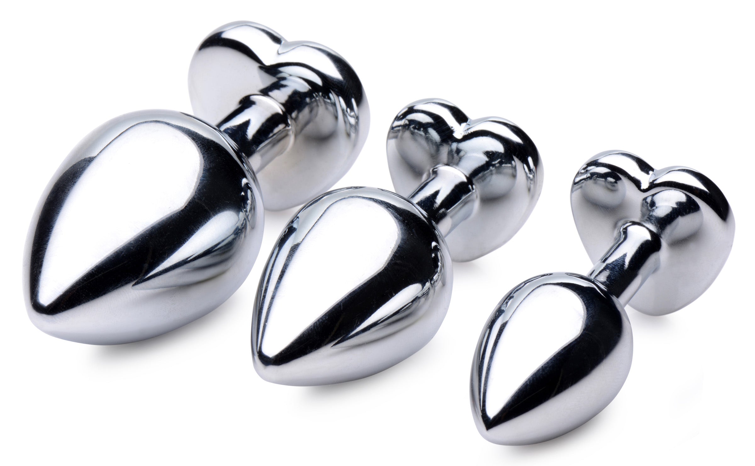 Booty Sparks Red Heart Gem Anal Plug Set Red