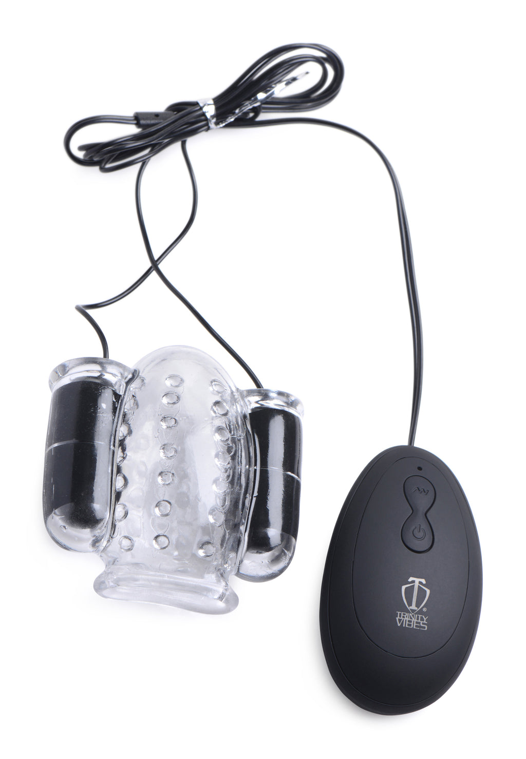 Trinity Men 20X Deluxe Dual Vibrating Head Teaser Clear