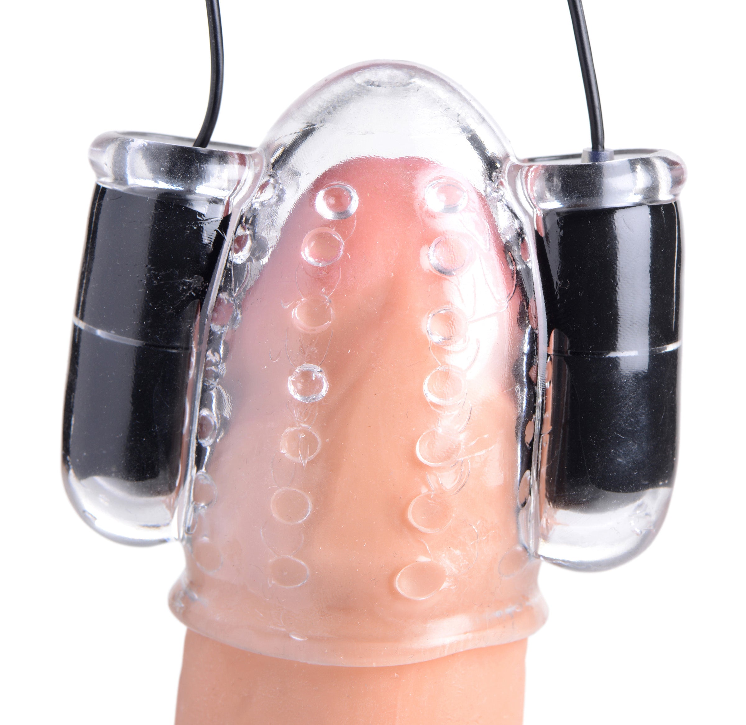 Trinity Men 20X Deluxe Dual Vibrating Head Teaser Clear