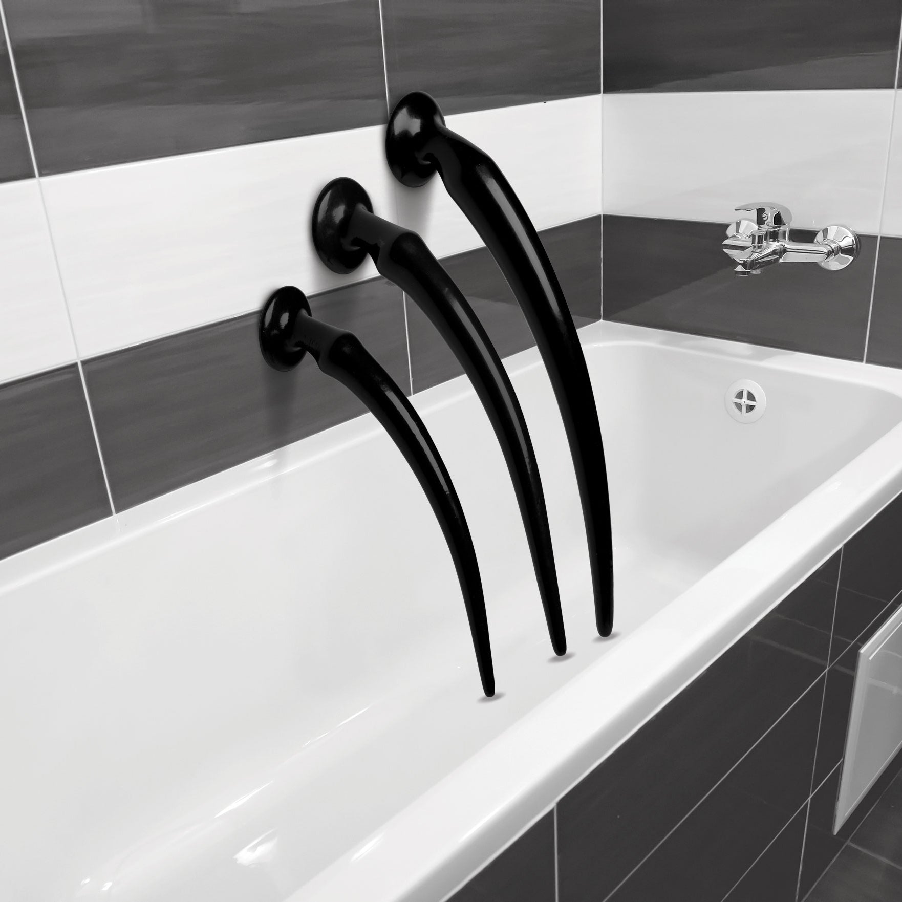 Hosed Slim Tapered Anal Hose Training Set Black