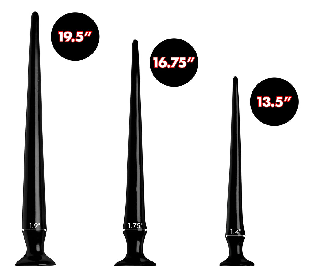 Hosed Slim Tapered Anal Hose Training Set Black