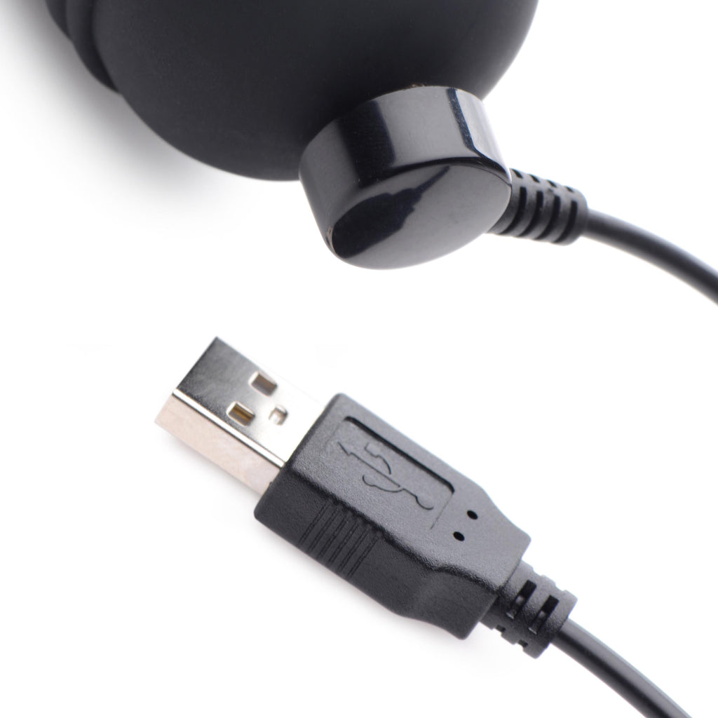 Master Series 10X Silicone Vibrating and Thrusting Dildo Black