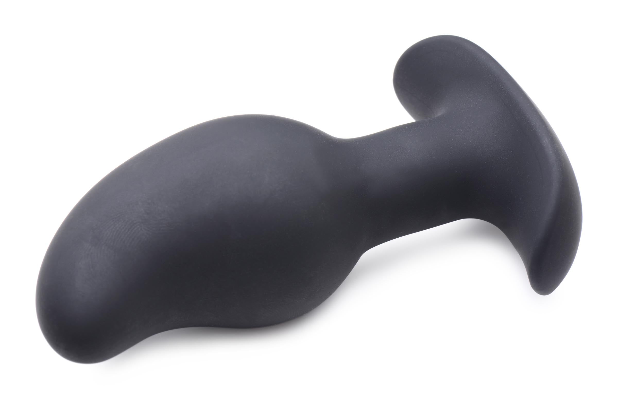 Zeus Electrosex 8X Volt Drop Vibrating and E-Stim Silicone Prostate Massager with Remote Black