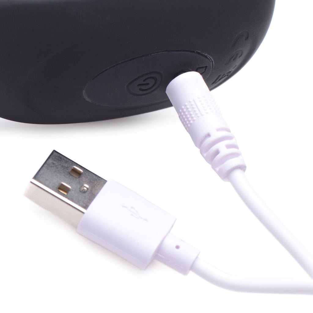 Zeus Electrosex 8X Volt Drop Vibrating and E-Stim Silicone Prostate Massager with Remote Black