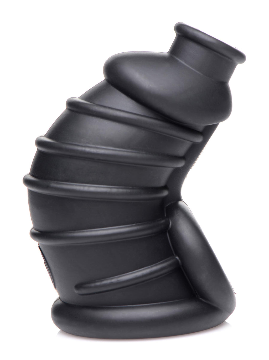 Master Series Dark Chamber Silicone Chastity Cage Black