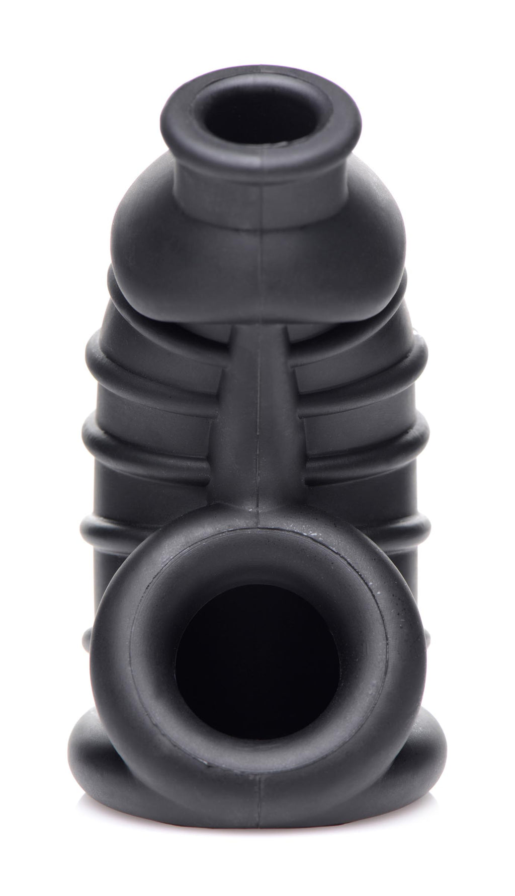 Master Series Dark Chamber Silicone Chastity Cage Black