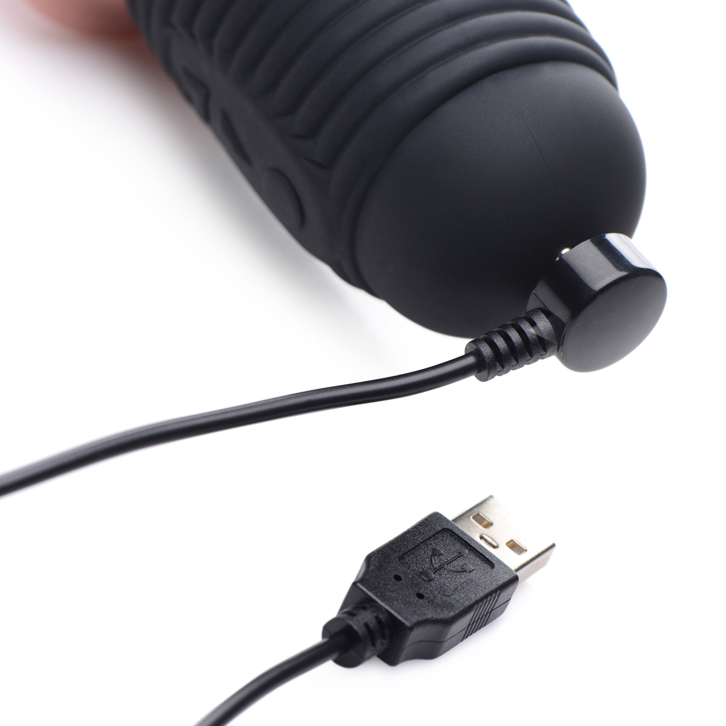 Master Series Power Pounder Vibrating and Thrusting Silicone Dildo - Light Flesh