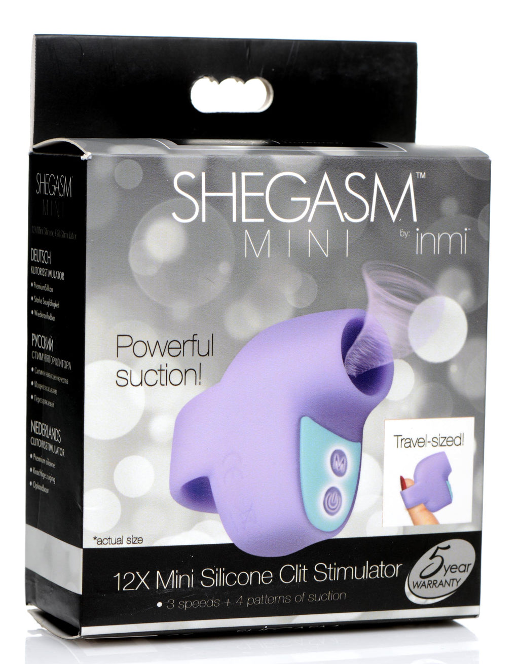 Shegasm 12X Mini Silicone Clit Stimulator - Black Purple