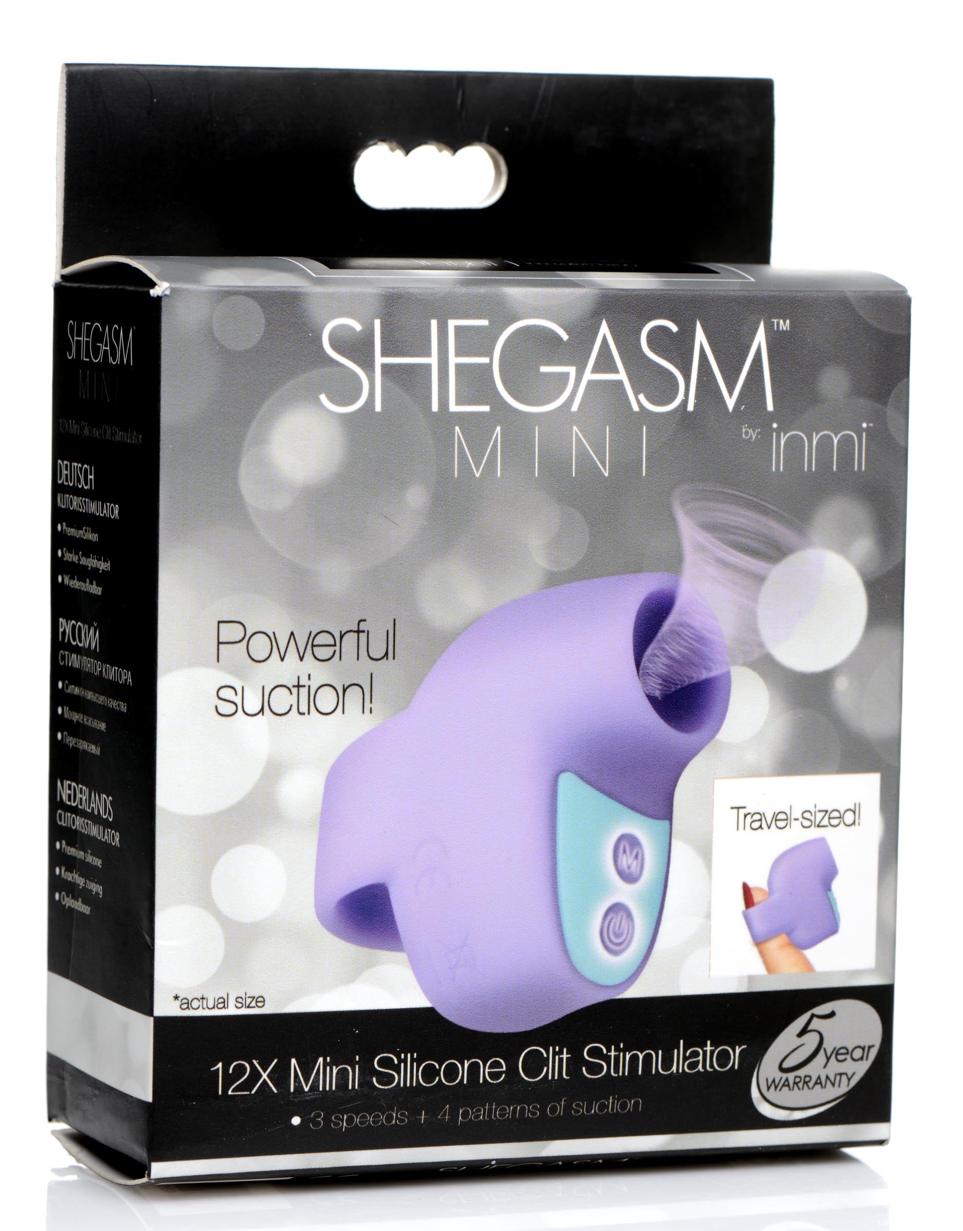 Shegasm 12X Mini Silicone Clit Stimulator - Black Purple